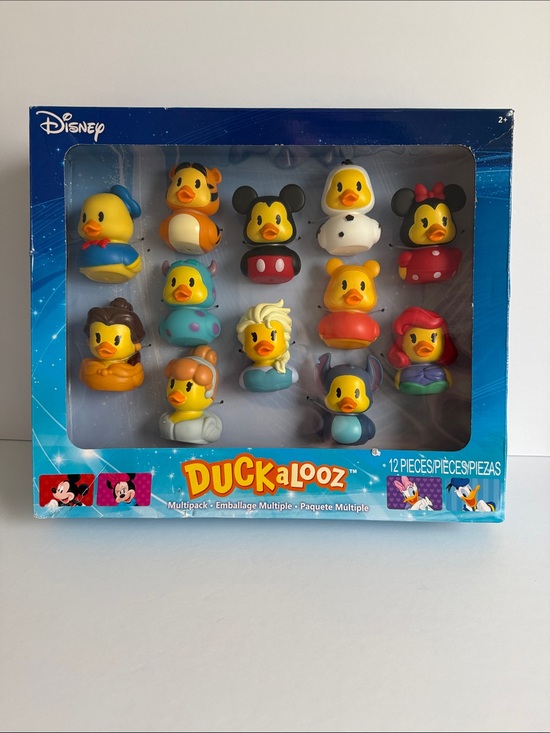 Disney Other - Disney DuckAlooz 12-Piece Character Duck Set - Yellow, Red, Blue, Black NIB